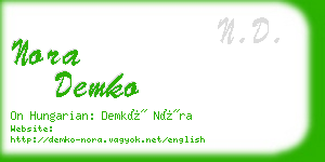 nora demko business card